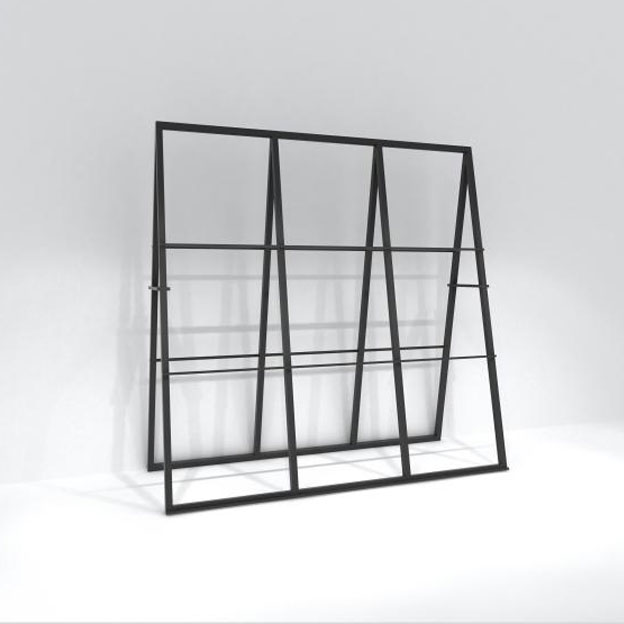 Aluminiozko Gusset pantaila bertikala stand